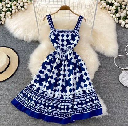 Blaues designer Kleid